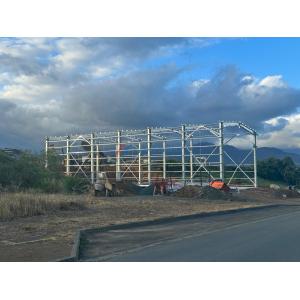 80m Clear Span Industrial Steel Aircraft Maintenance Hangar Cantilever Truss Structure Column Free Aviation Building