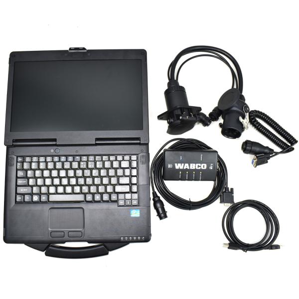Pour le kit Wabco, outil de diagnostic WDI ABS EBS Truk Bus Interface de diagnostic automatique pour le diagnostic Wabco + Ordinateur portable Cf53