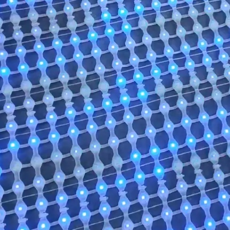 P50 SMD3535 Full Color Flexible LED Mesh Curtain IP67 Waterproof Lightweight Outdoor Advertising Display
