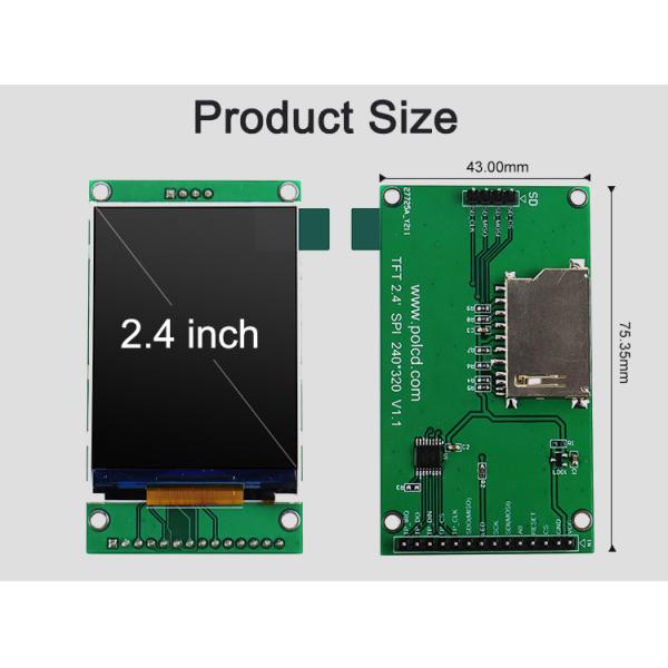 Polcd 18 Pin 260 NIT 2,4-дюймовый Tft-дисплей 240X320 емкостный сенсорный экран Lcd