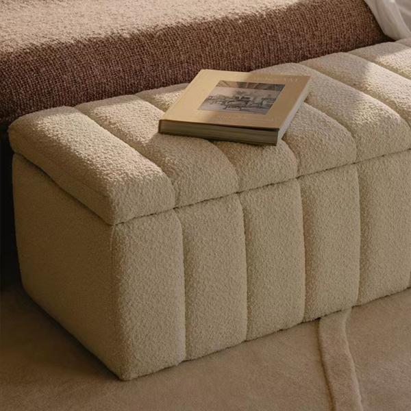 Lightweight Durable Fabric Ottoman Furniture , Antiwear Living Spaces Storage Ottoman