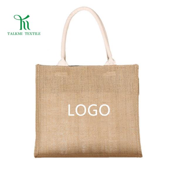 Customized Jute Bag  Gift Bag Canvas and Jute Handbag