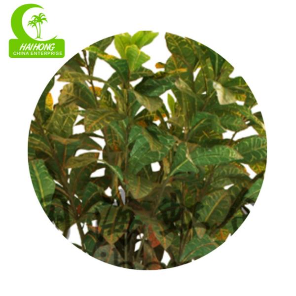 Customized 180cm fake Natural Foliage Variegated Croton Plant