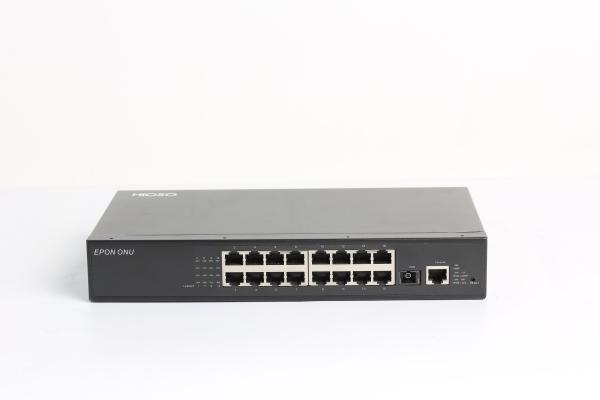 16 10/100M Ethernet Ports EPON ONU FTTH EPON 16 Ports Black onu optical network unit