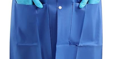 Disposable Adult Medical Lab Jacket Hospital Visitor Gowns Coat Knit Cuff Collar 3 Pockets Breathable PP SMS Material PPE Coat