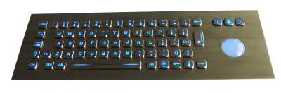 Teclado iluminado de aço inoxidável de USB com formato do estojo compacto do trackball