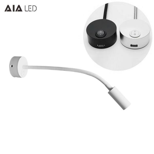 Modern type soft tube light bedside reading lamp USB charging bed wall lamp rechargeable wall reading lamp