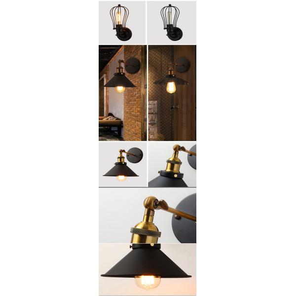 Retro Loft Industrial Wall Lamp Black E27 Vintage Sconces Wall Lamp Industrial Lighting (Wh-VR-14)