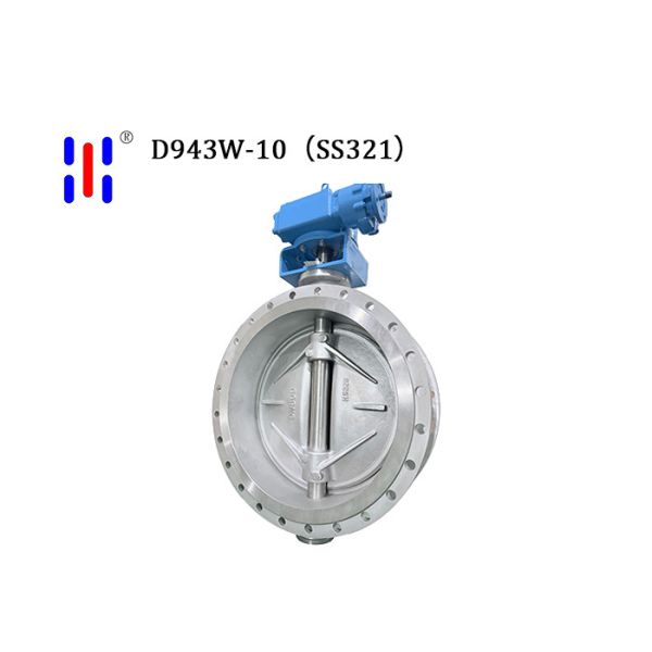 Flanged DN800 Electric Butterfly Valve Triple PN10 321SS Metal Seated