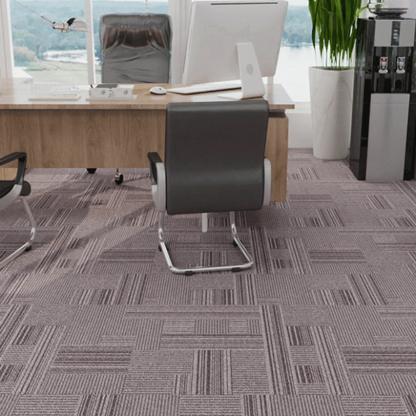 Durable 100% Nylon 66 Modular Carpet Tiles with Printed Pattern and 6mm Thickness for Commercial Use