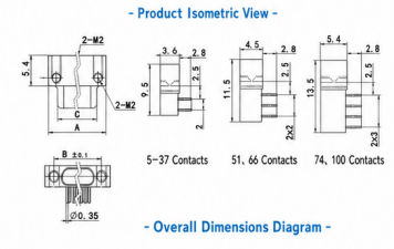MDC1-15SW1 MDC Series Micro Rectangular Electrical Connectors 15 Contact