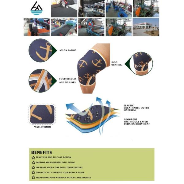Sports Black Neoprene Knee Sleeve , Neoprene Sleeve Under Knee Brace