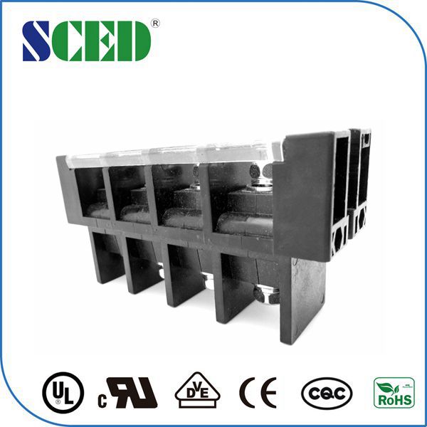 Pitch 27mm Panel Mount Terminal Block PBT Black Steel Screw Brass Board