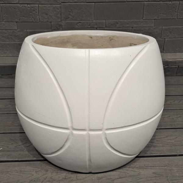 Classic Basketball Design Sporty Fun Themed Appearance Spherical Fiber Clay Planter