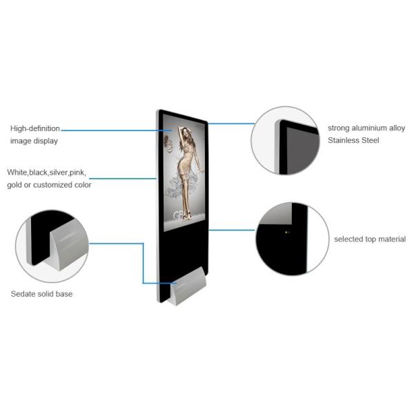 Shopping Mall Floor Standing Digital Signage , 49 Inch HD Video Digital Kiosks Touch Screen