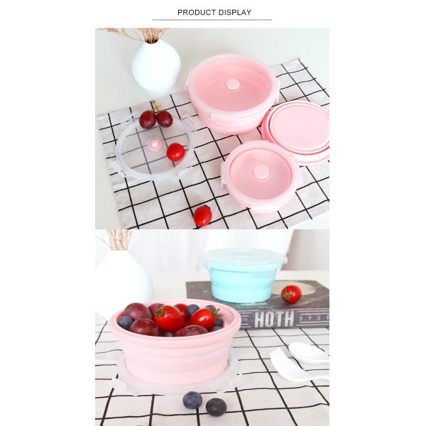 ODM OEM поддержал складные тары для хранения еды силикона