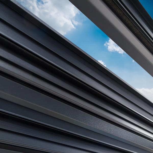 Modern Aluminum Terrace Canopy Roof Louvered Arbours Rot Proof Wooden Coated Pergola