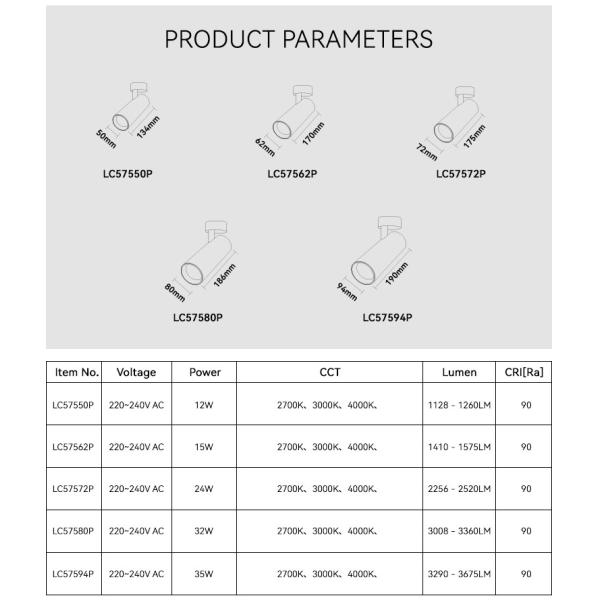 Tiltable Surface Mounted Ceiling Spotlights 3008lm-3360lm Black Spotlight Track