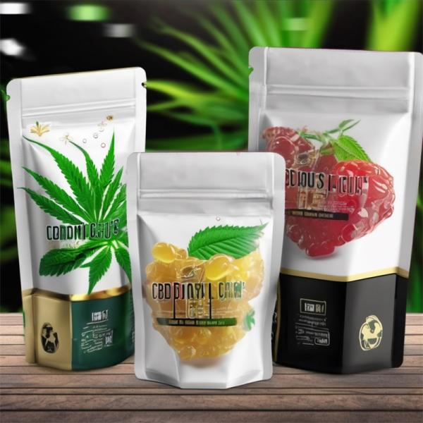 Plastic CBD Marijuana Flower Packaging Bag Mylar Doypack For Food And Medicine