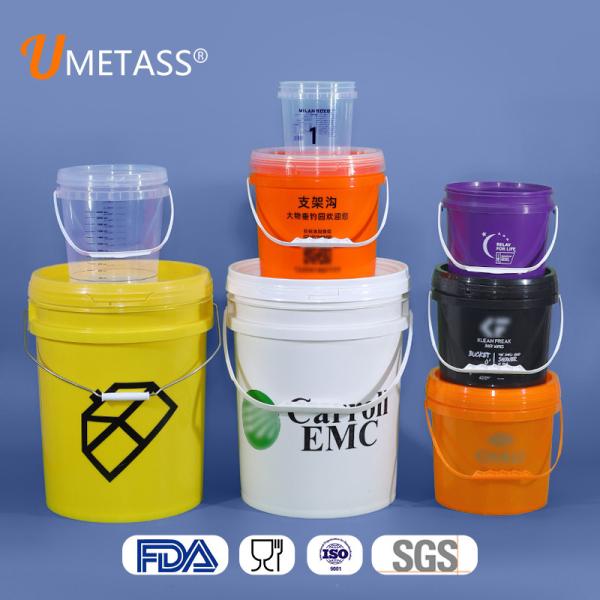 5 galões de plástico balde de pintura baldes com tampas manusear barril de água plástico para pintura