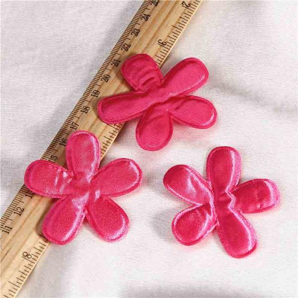 50 mm Small Applique Crafts eco - friendly Colorful Satin fabric Material