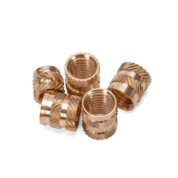 Steel Brass Galvanized Grooved Female Thread Copper Stud Hot Melt Twill Knurled Insert Nut for Plastic Housing 1/4 3/8 5/16