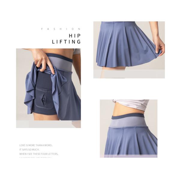 Юбка тенниса сетки Skorts гольфа кармана женщин Breathable с разминкой шортов