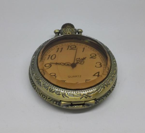 Glass Cover Vintage Classic Gold Pocket Watches Movement Stainless Steel