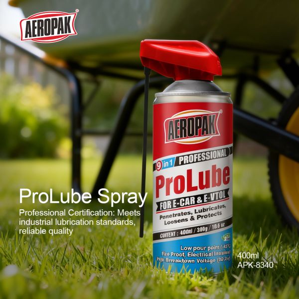 Aeropak 400ml Aerosol Transparent Colorless Non-Staining Anti-Rust Industrial Chain Lubricant Spray ROHS REACH Certified