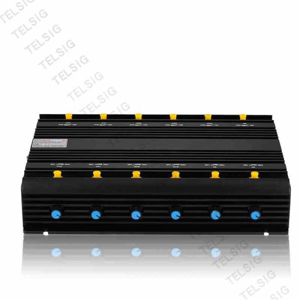 Le brouilleur sans fil de signal de 12 antennes pour la fréquence de rf a ajusté la puissance imperméable
