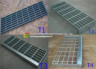 Construction Metal Stair Steps , Exterior Metal Stair Treads 40mm Width