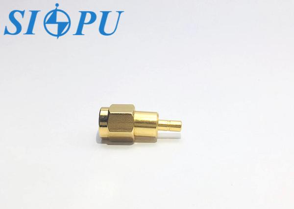 SMA Male to SSMB Male RF Coaxial Adapter – Brass, Gold Plated (SMA(J)-SSMB(J))