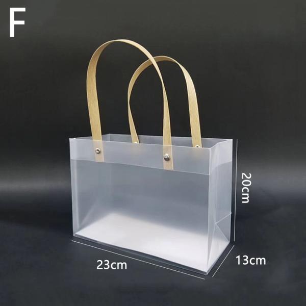 Frosted PP Bags Plastic Gift Bags With Handles Translucent Tote Gift Wrapping Flower Package Decoration Supplies