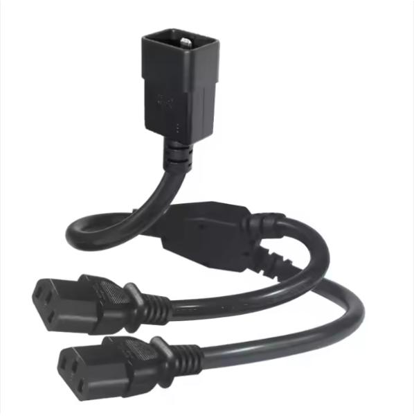 C20 to Dual C13 Power Splitter Cable 250V 15A for Data Centers