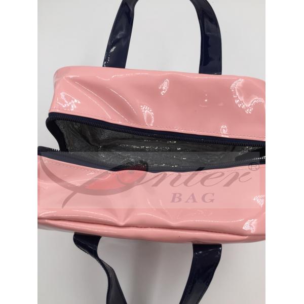Small Pink Zipper Cooler Bags , Leak Proof Soft Sided Coolers Reusable