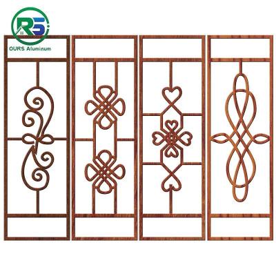 Flower Pattern Decorative Aluminum Window Grilles Customized OEM