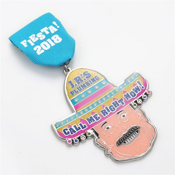 Race Metal Sports Medal Finisher 3D Commendation With Printed Ribbon
