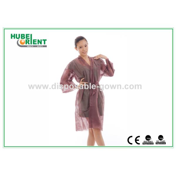 Удобный цвет Мягкая нетканая одноразовая одежда Кимоно Платье для сауны Платье для спа