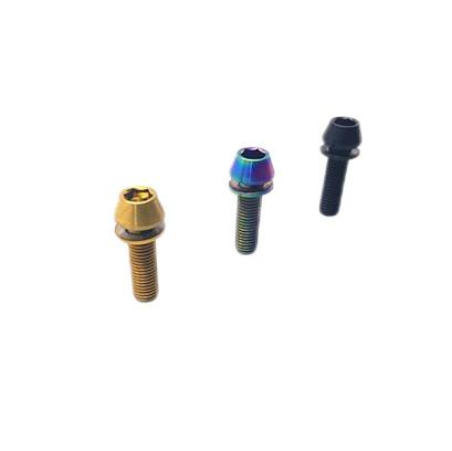 Titanium Cone Head Bolt M5 M6 Titanium Bolts For Mountain Bikes