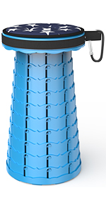 Retractable Folding Stool, Collapsible Telescoping Foldable Stool For Adults For Outdoor Fishing Hiking Gardenin