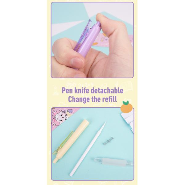 Logotipo personalizado Acceptable Mini cuchillas Estética adhesivos cortador para álbum de recortes de niños