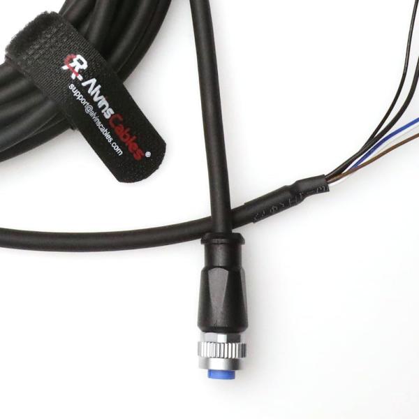 Alvin's Cables M12 A Code 4Pin to Open Wire Power Cable 3m Industrial