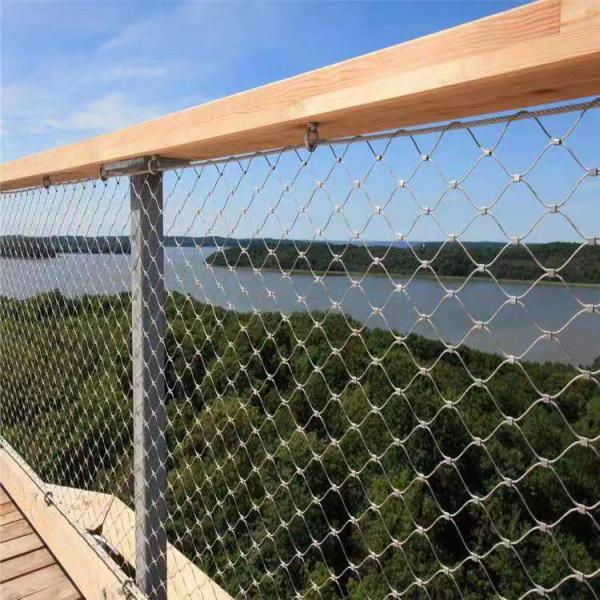 Heavy Duty Zoo Mesh Bird Nets With 1*7 Cable Structure 25*25mm Aperture Diamond Shape Durability