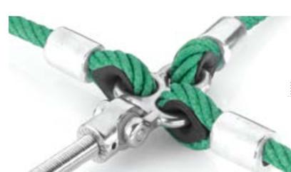 Stainless Steel 304 Triple Eye Shackle  for combination rope