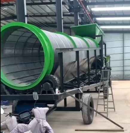 Отделяющ мобильный роторный экран для экранировать компосит 74kw
