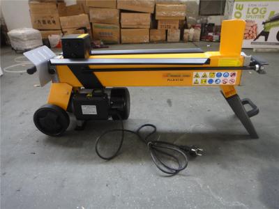 Low Noise Electric Hydraulic Log Splitter / Yellow Industrial Wood Splitter