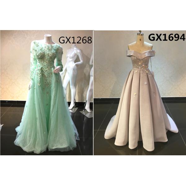 Ladies Long Sleeves Vintage Evening Gowns , Multi Color Vintage Party Dresses
