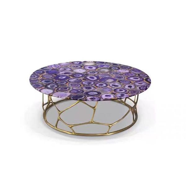 MOYI Modern Natural Marble Stone Transparent Agate Gemstones for Hotel Kitchen Bathroom Dining Vanity Top for Modern Design