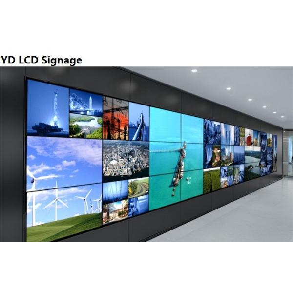 55 Seamless Splicing LCD Video Wall 1.7mm Bezel For Commercial Advertising