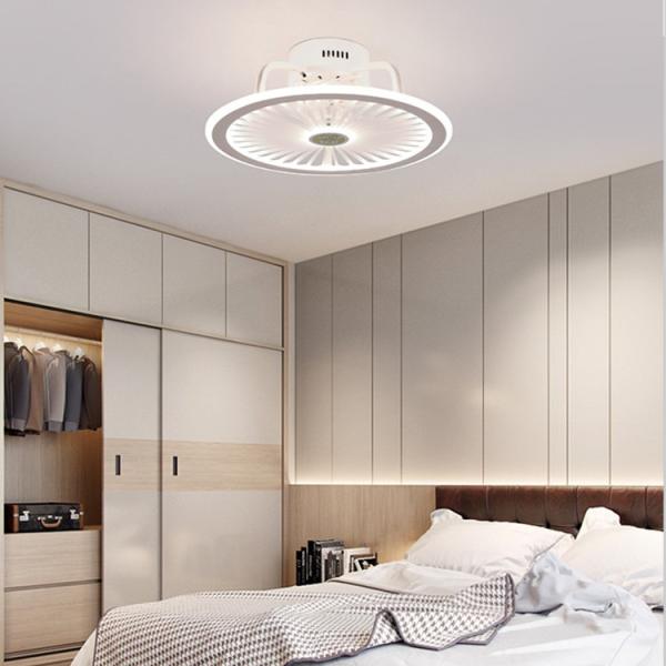 Modern Bedroom Led Smart Ceiling Fan Light Creative Study Diningroom ceiling light with fan(WH-VLL-21)